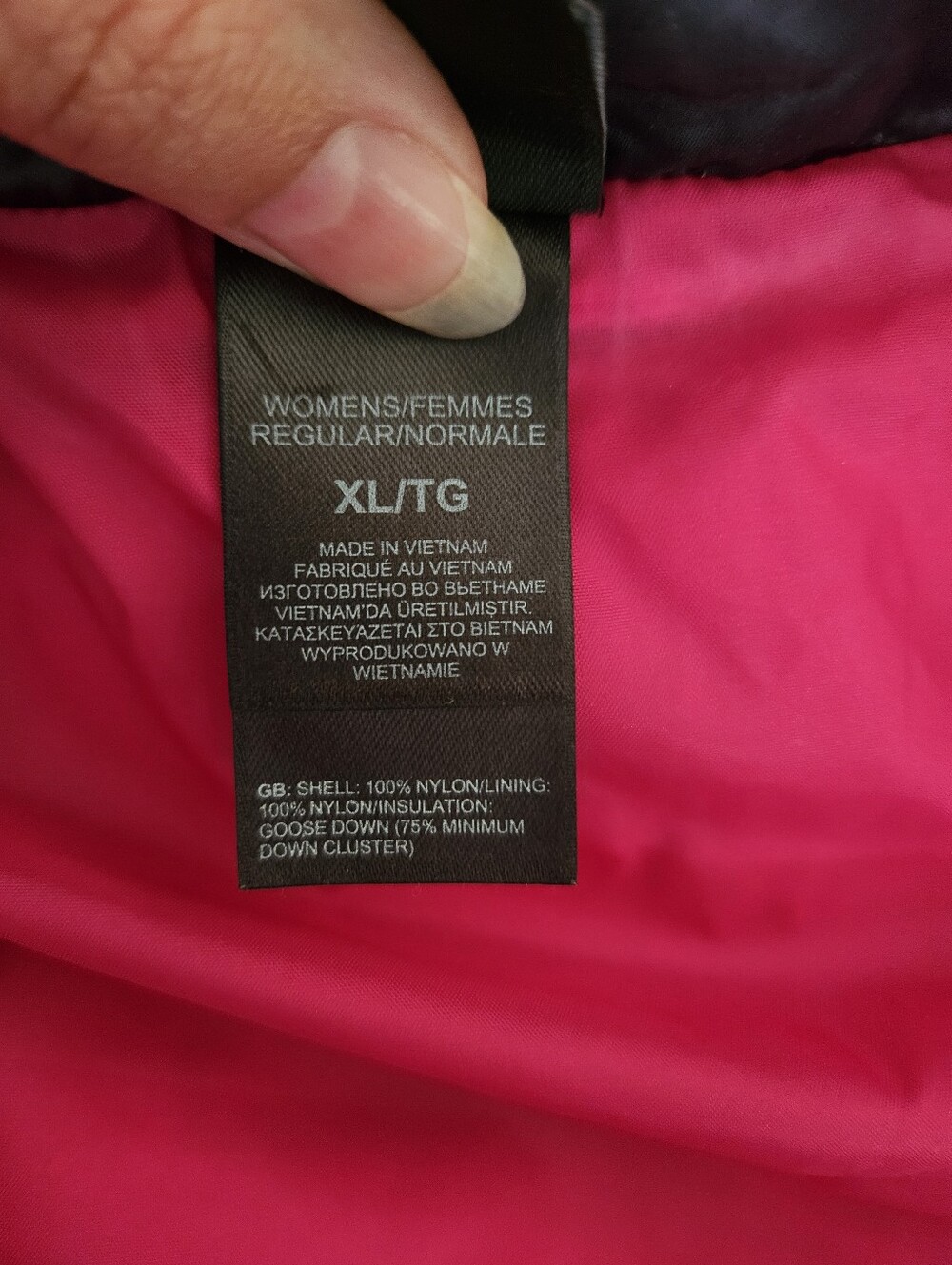 The North Face Goose Down 550 Purple Puffer Vest, Size XL - Picture 4 of 4